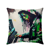 Wailing On The Keys Outdoor Pillow - Beyond T-shirts
